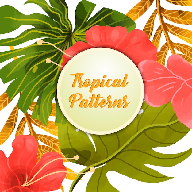 Vector tropical flower