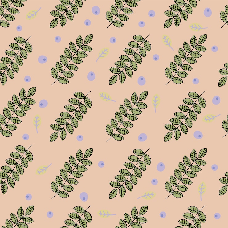 Vector tropical flowers on a background of palm leaves. seamless pattern with tropical plants leaves and fl