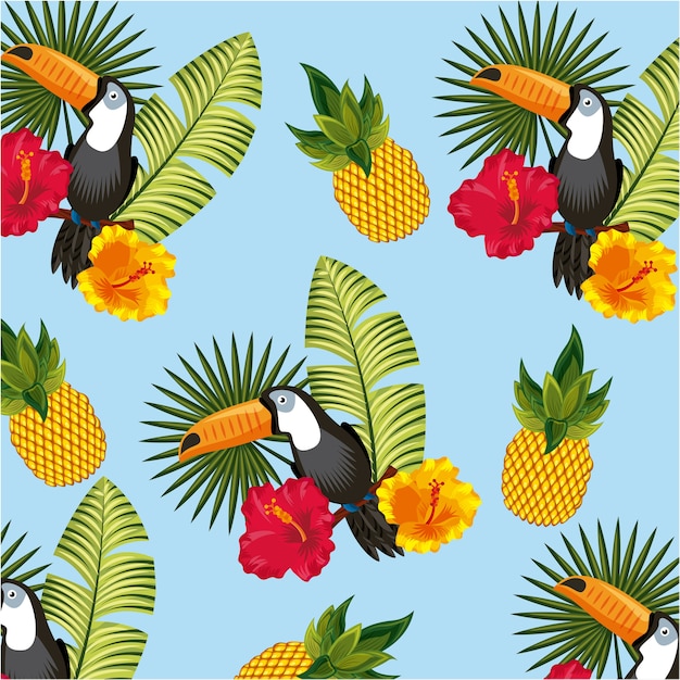 tropical flowers design