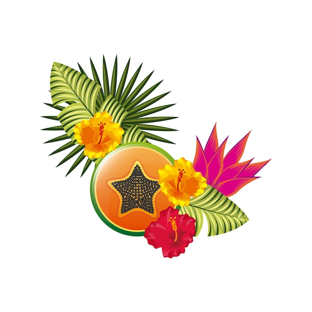 tropical flowers design