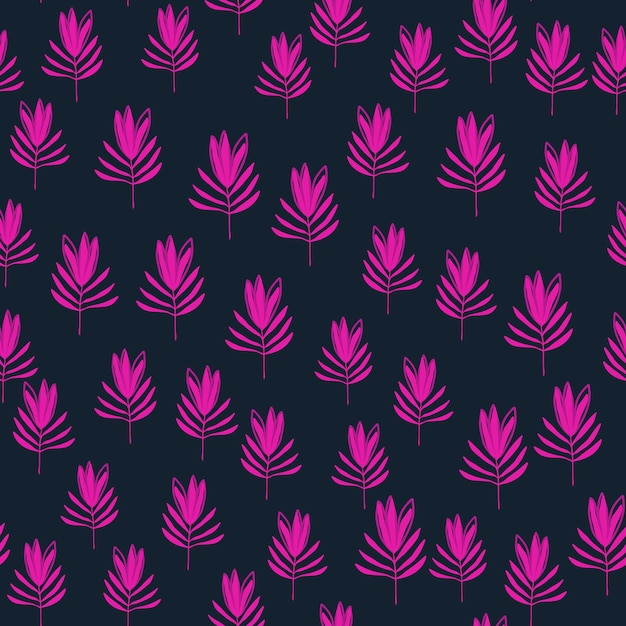 Tropical flowers seamless pattern Tropical palm leaves wallpaper