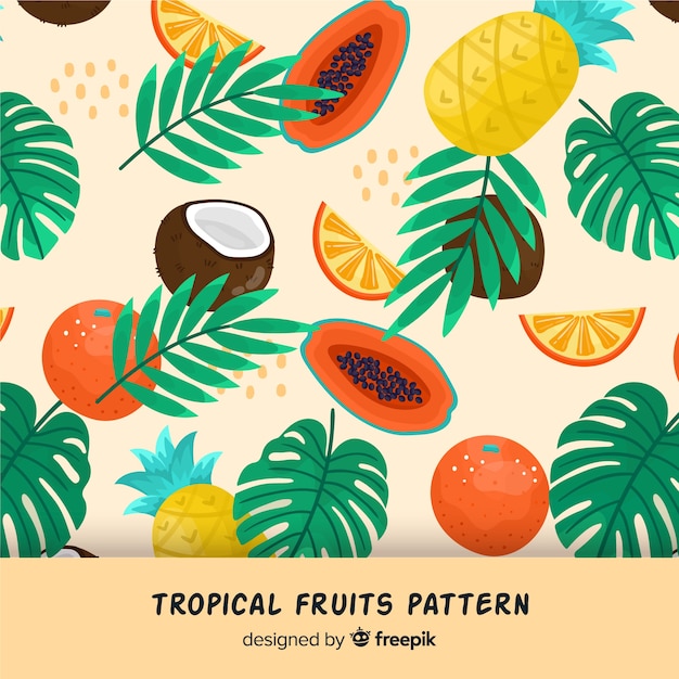 Tropical fruit pattern