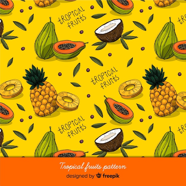 Tropical fruits pattern