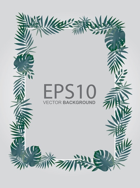 tropical green leaf pattern background
