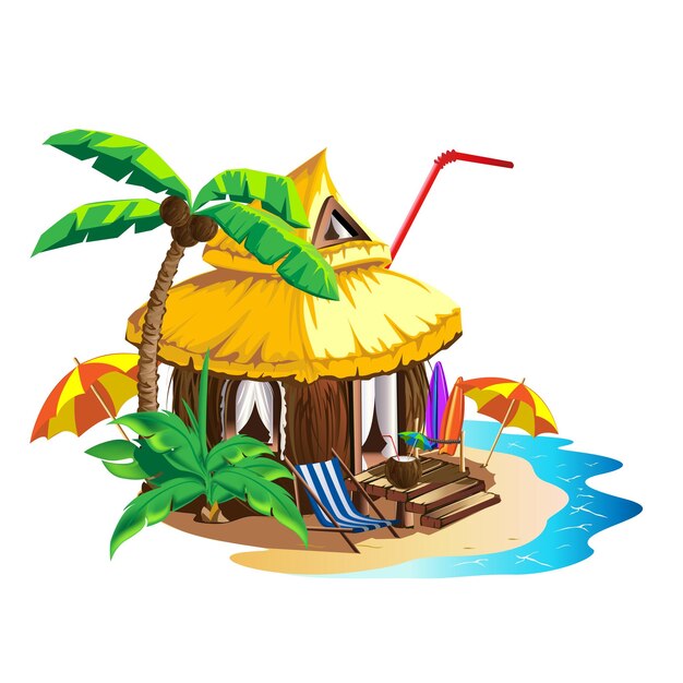 Vector tropical house