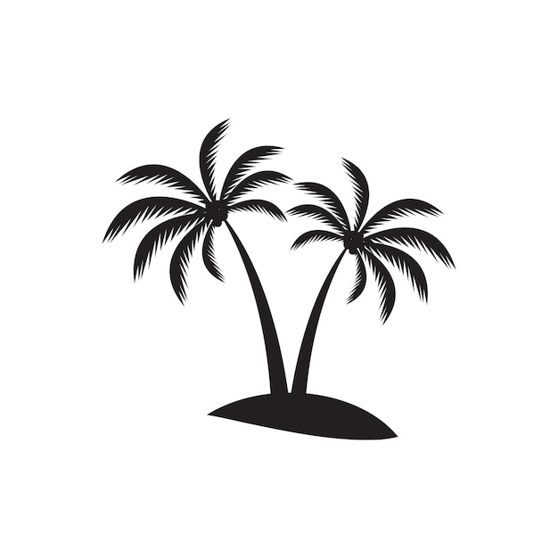 Tropical island illustration design template