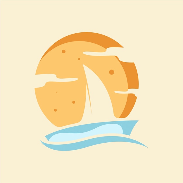 Design del logo per le vacanze sull'isola tropicale