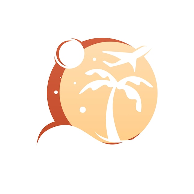 熱帯の島での休暇のロゴデザイン
