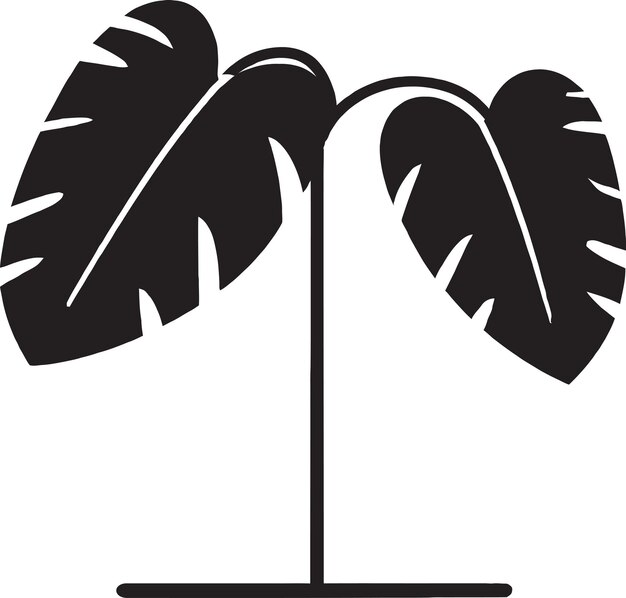 Вектор Дизайн векторного логотипа листьев тропических джунглей для брендов adventure или safarithemed