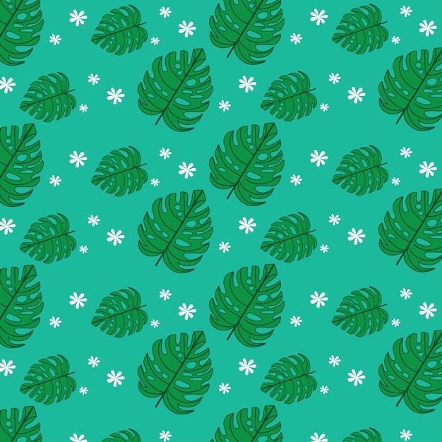 Tropical leaf background pattern