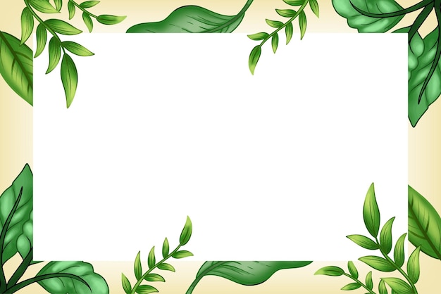 Vector tropical leaf background in white paper style