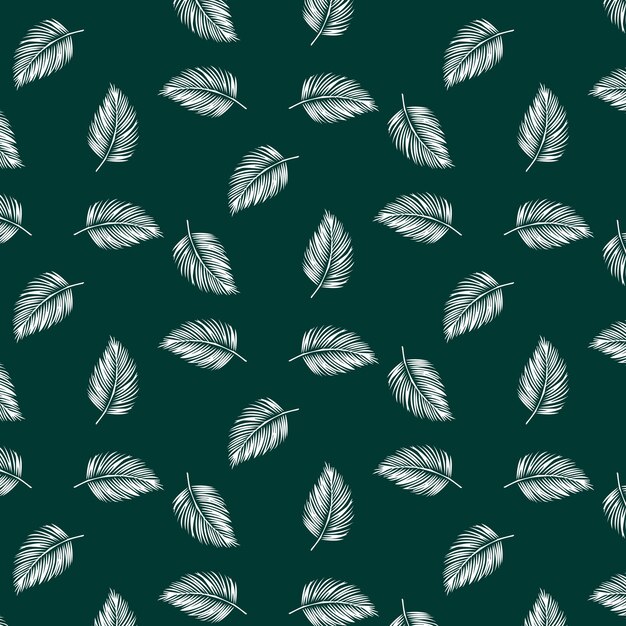 Tropical leaf pattern with vector style