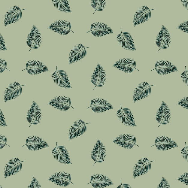 Tropical leaf pattern with vector style