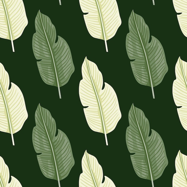 Вектор Тропический лист бесшовный узор экзотические листья фон джунгли растения бесконечные обои тропический лес цветочный гавайский фон