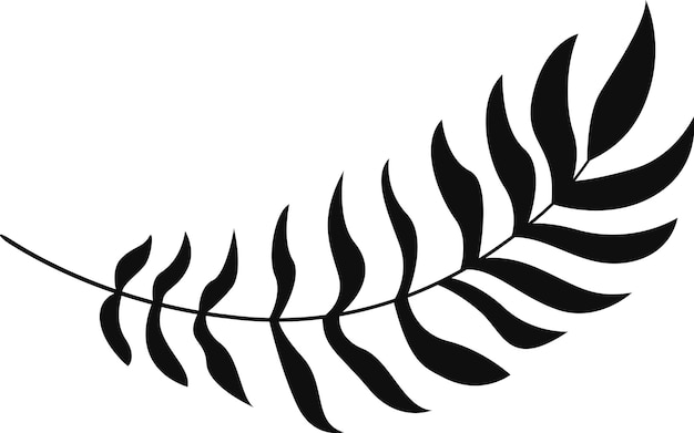 Vector tropical leaf silhouette