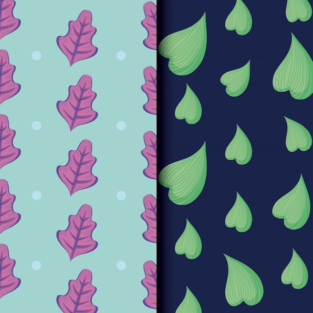 Tropical leafs icon pattern