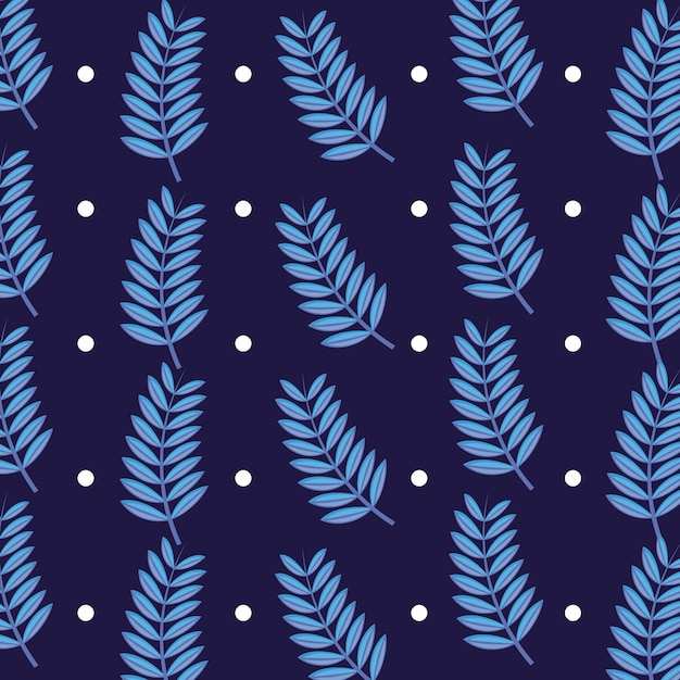 열 대 잎 아이콘 패턴