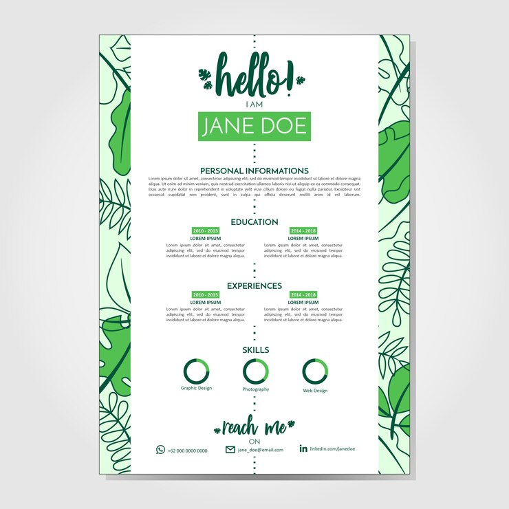 Vector tropical leave resume