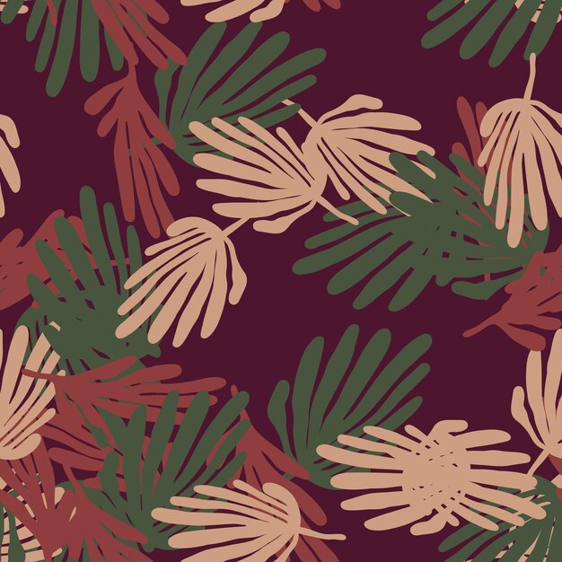 Tropical leaves background Matisse inspired decoration wallpaper Simple organic shape seamless pattern Floral backdrop Design for fabric textile print surface wrapping cover