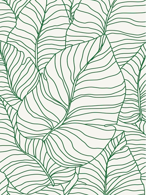 tropical leaves background for paper card