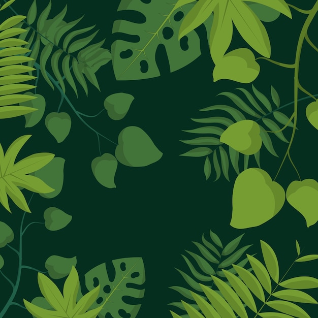 Tropical leaves background