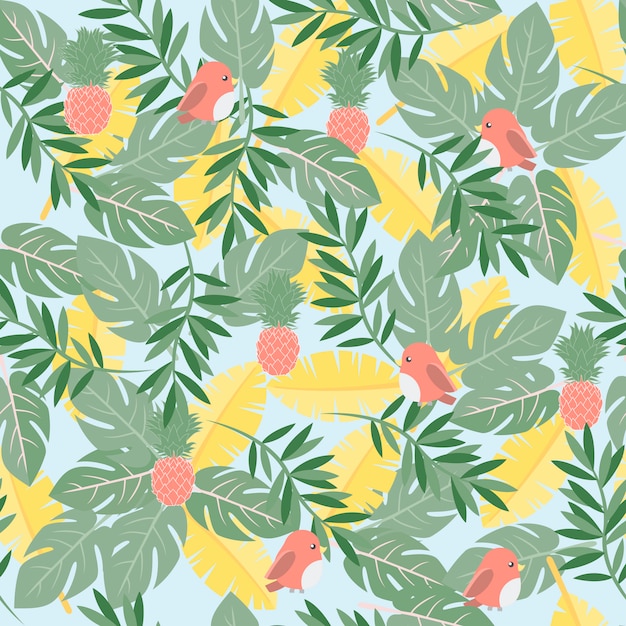 Tropical leaves pattern 