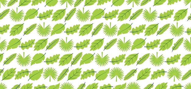 Tropical Leaves Vector Design Floral Seamless Pattern