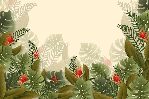 Vector tropical mural background