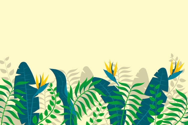 Vector tropical mural wallpaper