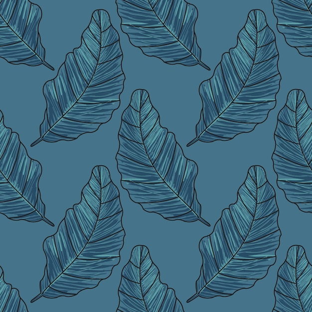 Tropical Palm leaf seamless vector illustration pattern background ready to print