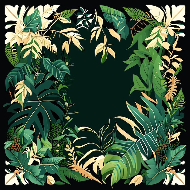 Тропические пальмовые листья узор фон зеленый монстера листва дизайн украшения