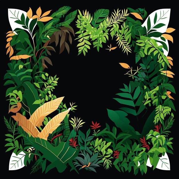 Vettore disegno tropicale della decorazione del fogliame dell'albero di monstera del fondo del modello delle foglie di palma tropicale