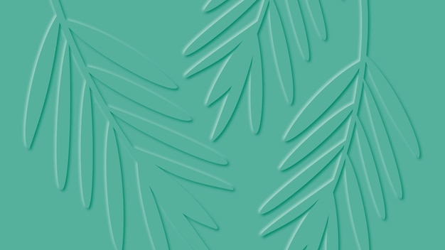 Tropical palm leaves.