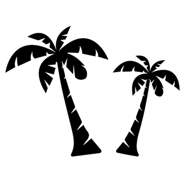 Vector tropical palm tree