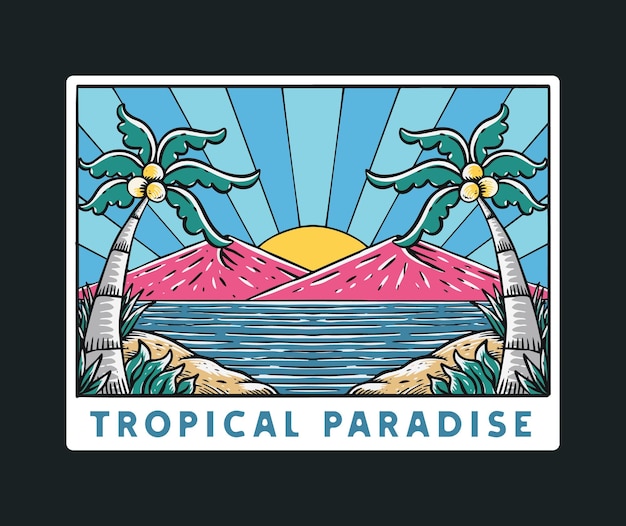 tropical paradise illustration