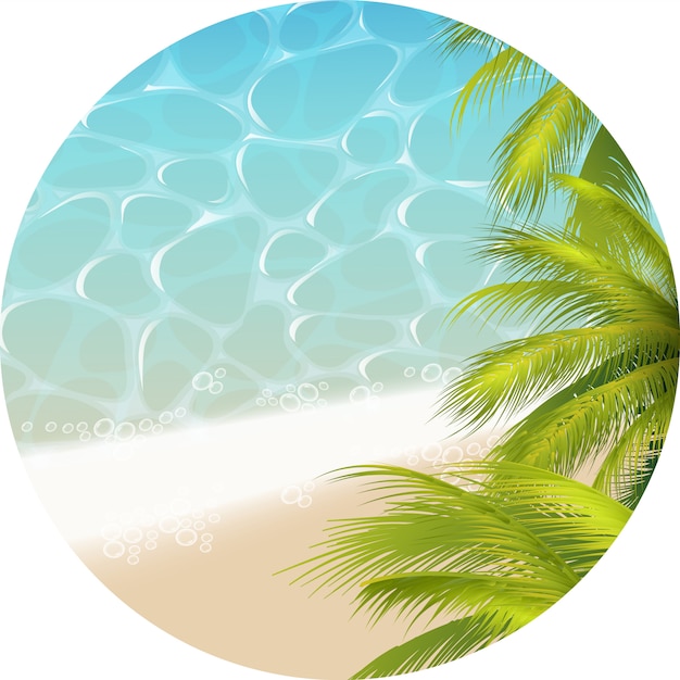 Vector tropical paradizetheme