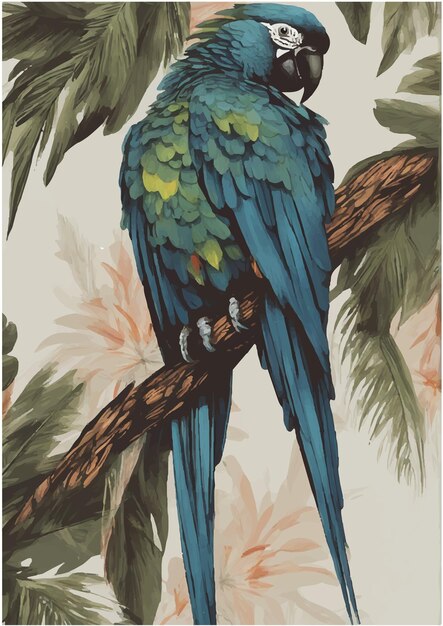 Tropical Parrot Artwork