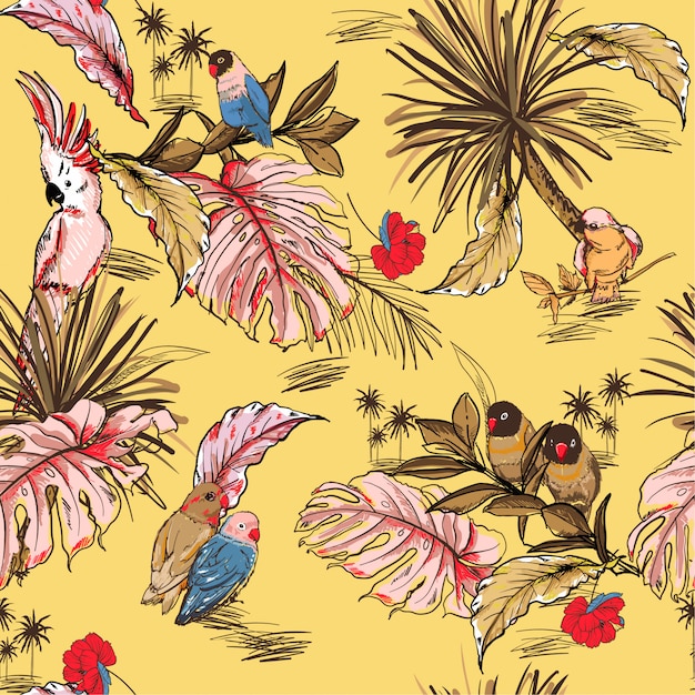 Tropical pattern background