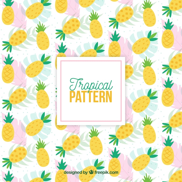 Tropical pattern with pineapples