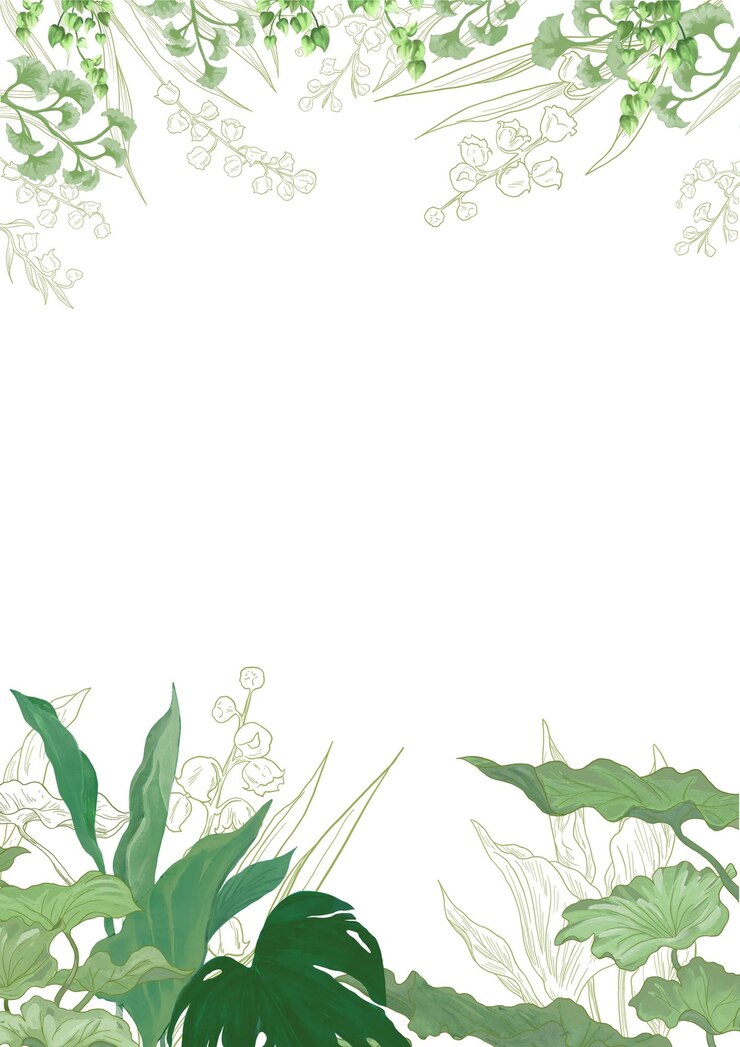 Vector 열대 식물 경계 및 프레임 수채화 그림 일러스트레이션