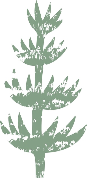 Vector tropical plant silhouette