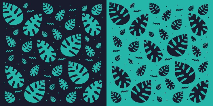 Vector tropical plants floral background palm leaves great background for postcards and other design