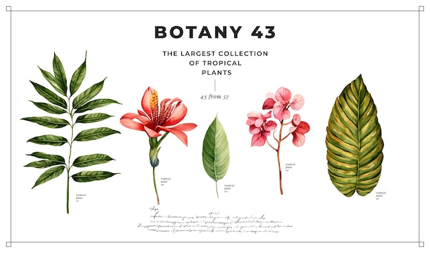 Vector tropical plants