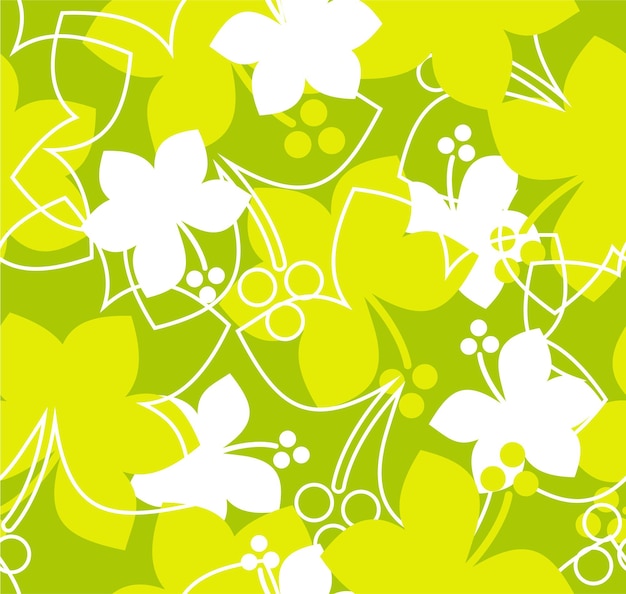 Tropical Seamless Pattern Background in Flat Style