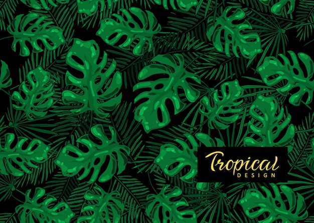 Tropical seamless pattern. exotic banner.