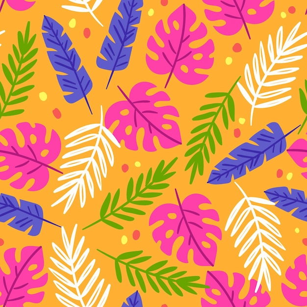 Vector tropical seamless pattern tropical background tropical summer pattern summer seamless pattern