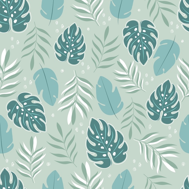 Tropical seamless pattern. Tropical background