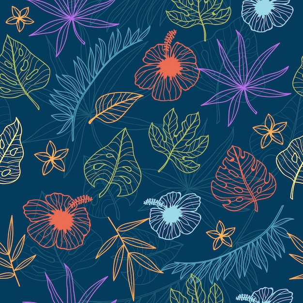 Tropical Seamless Pattern for Wallpaper