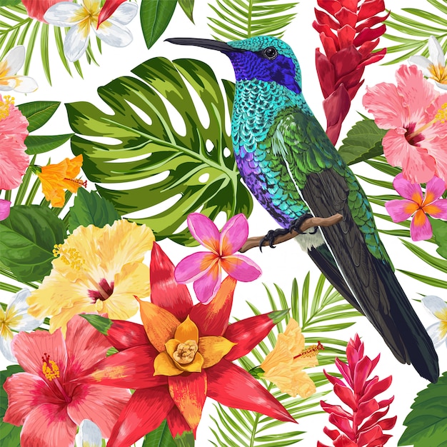 Vettore tropical seamless pattern