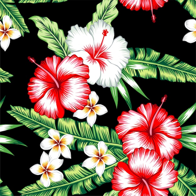 Tropical seamless pattern